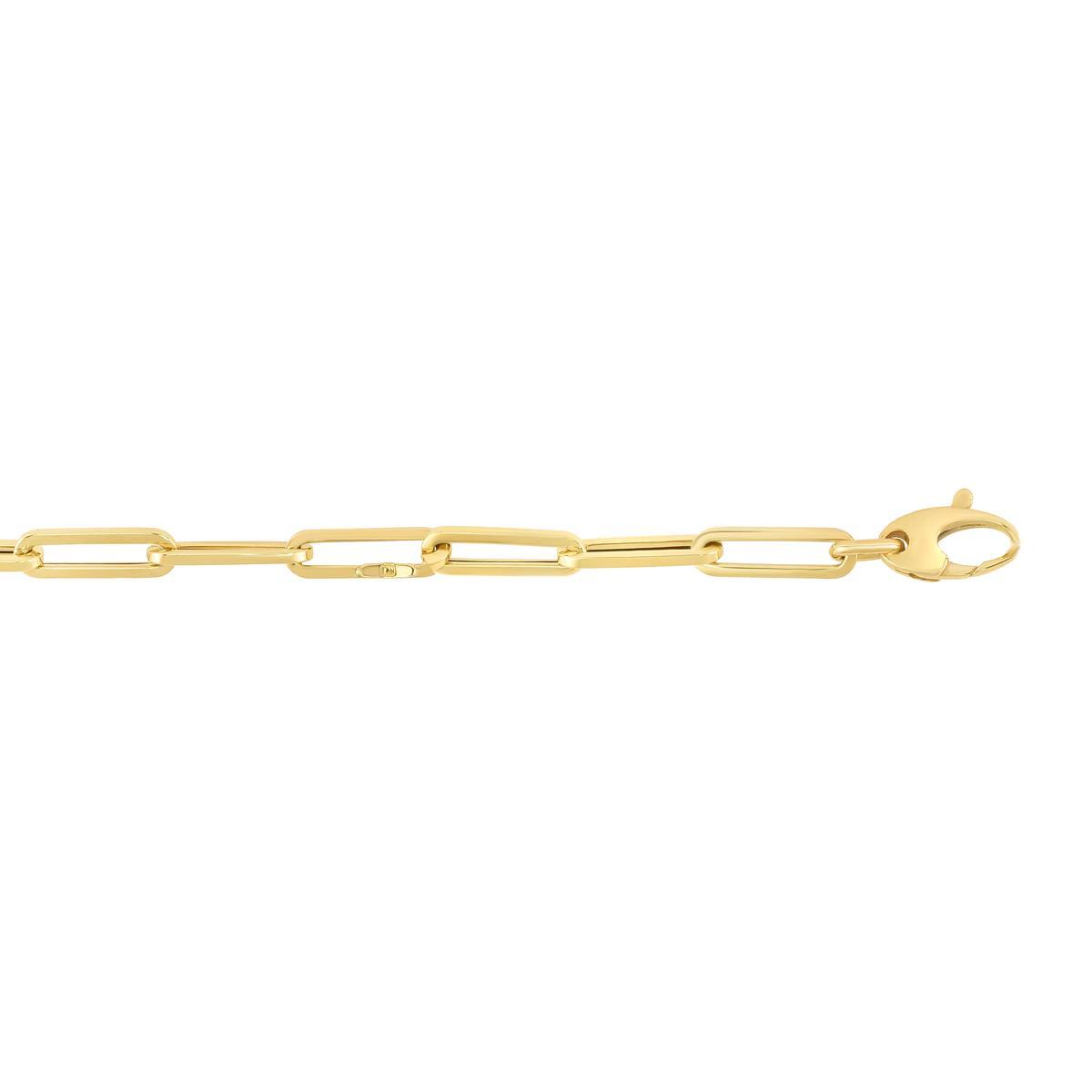 14K Yellow Gold 18" 4.2mm Paperclip Chain | HSN