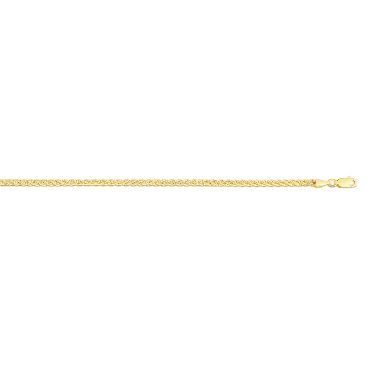 14K Yellow Gold 2.8mm Round Wheat Chain Necklace - 20" - 9433638 | HSN