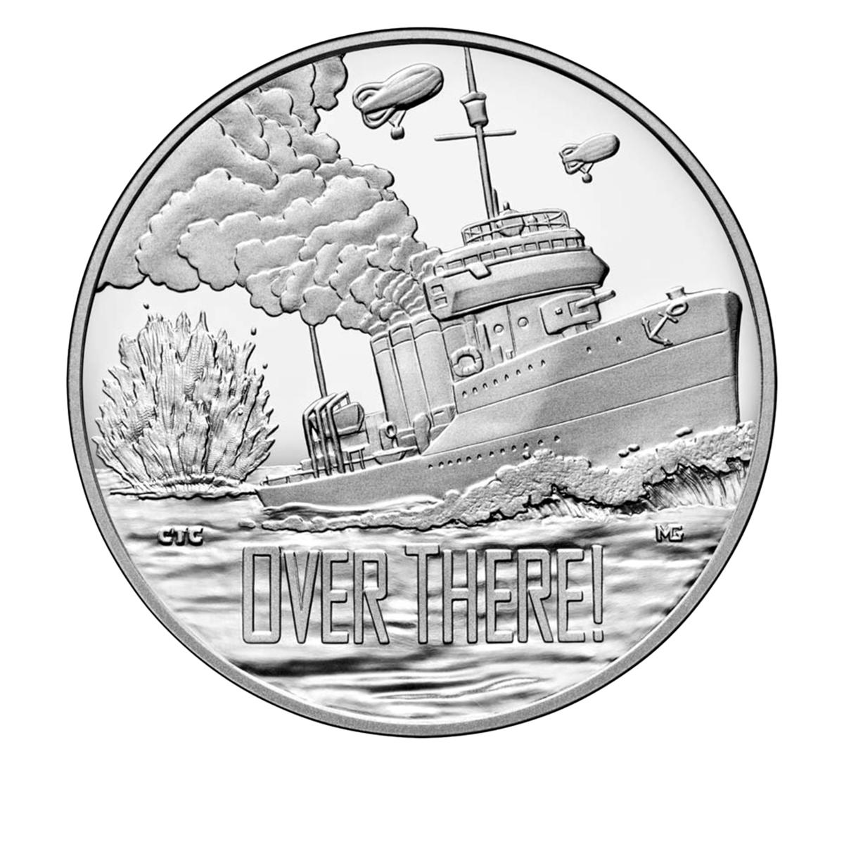 2018 World War I Centennial Silver Dollar and Navy Silver Medal
