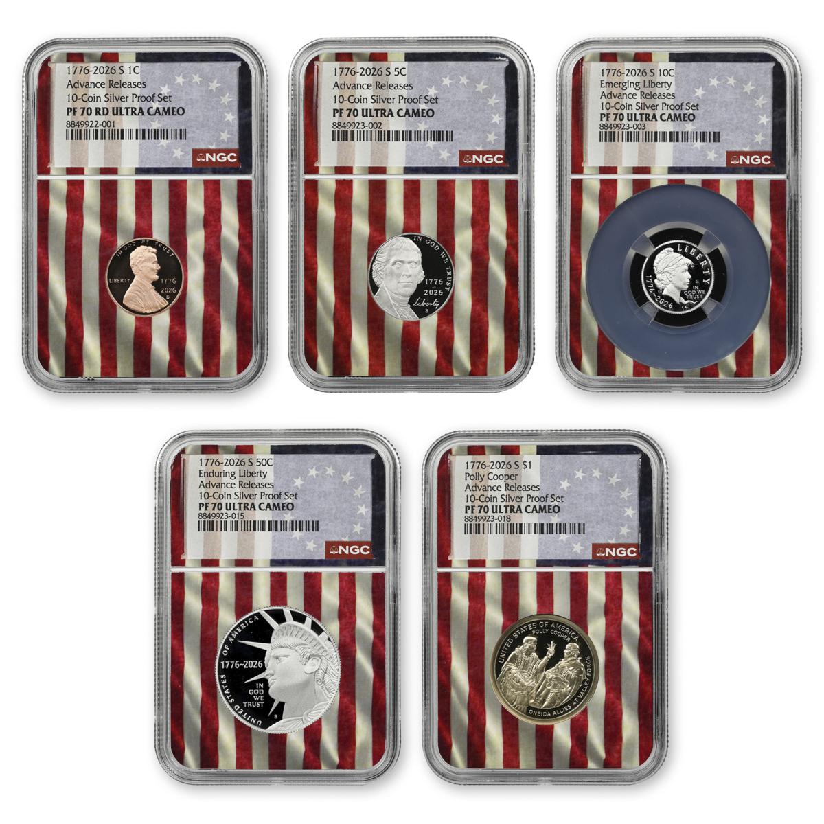 2026 PF70 NGC Ultra Cameo Advance Release Silver Proof Set w/Flag