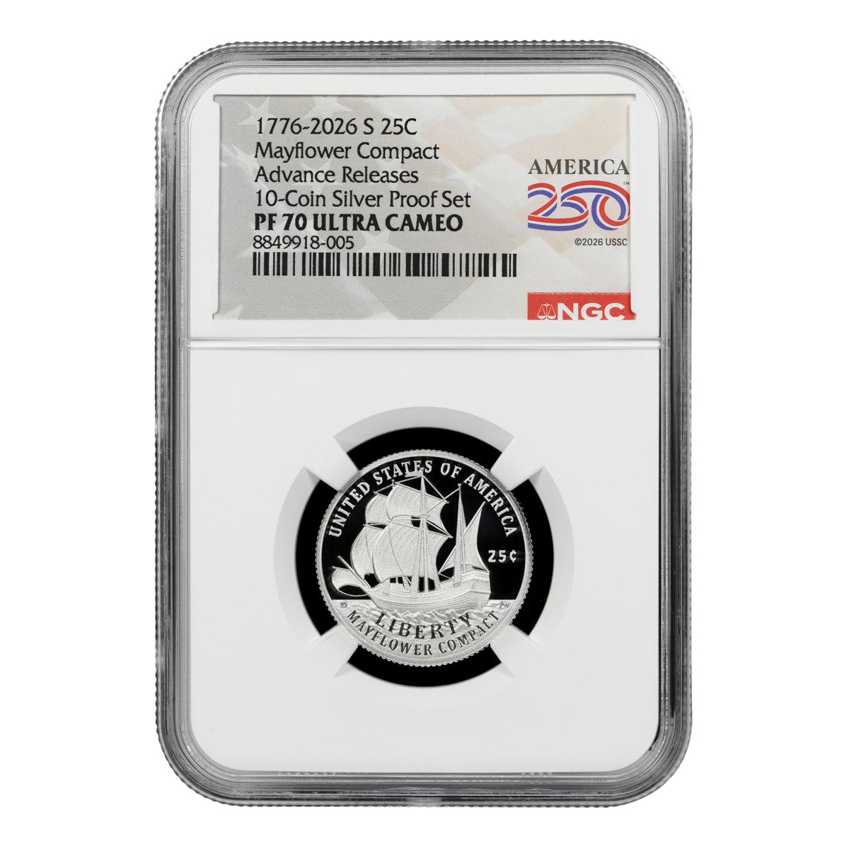 2026-S PF70 NGC Ultra Cameo Advance Release 10-Coin Silver Proof