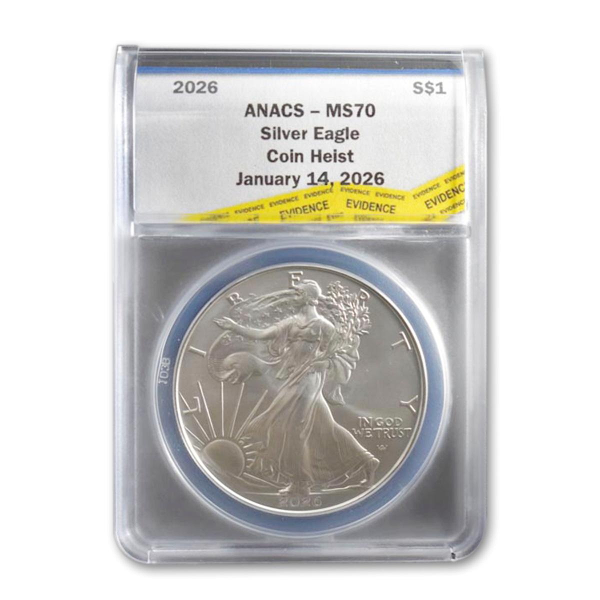 2026 Silver Eagle ANACS 70 Heist Coin | HSN