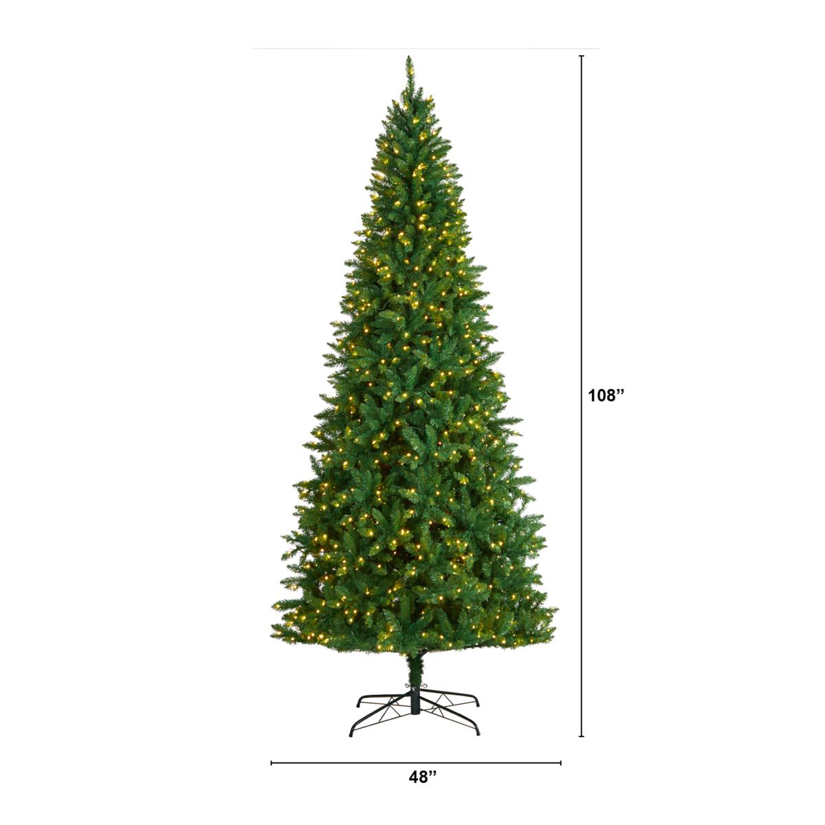 9' Green Valley Fir Christmas Tree with 800 Clear LED | HSN