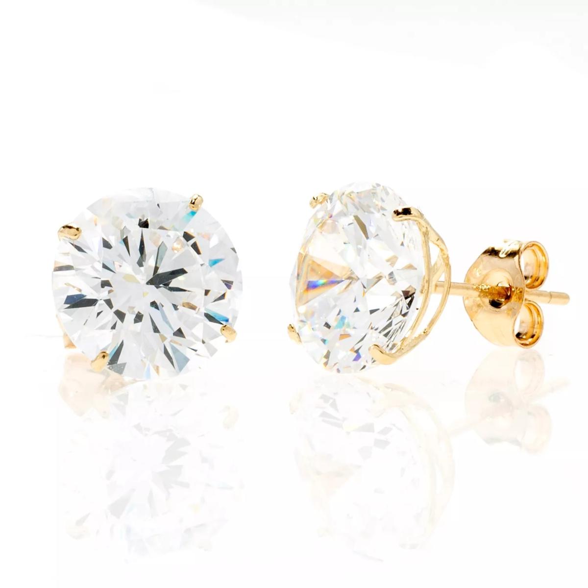 14k gold 7mm stud earrings