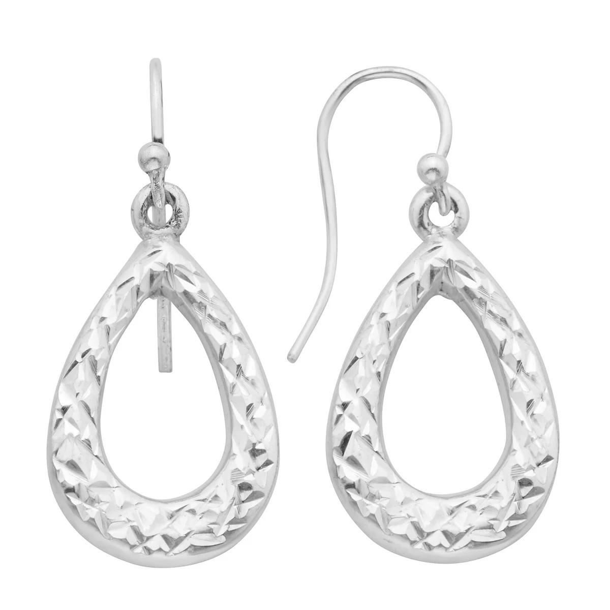 pear shaped hoop earrings