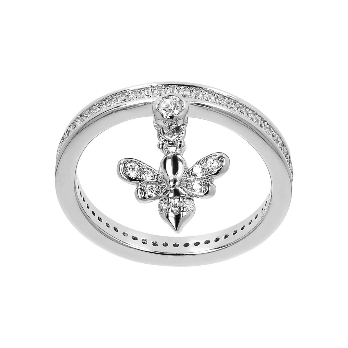 Absolute™ Cubic Zirconia Bee Charm Ring