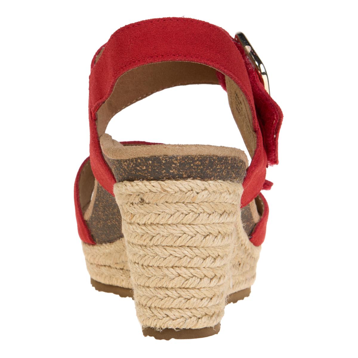 Aetrex® Avery Suede Espadrille Wedge Orthotic Sandal - 23449874 | HSN