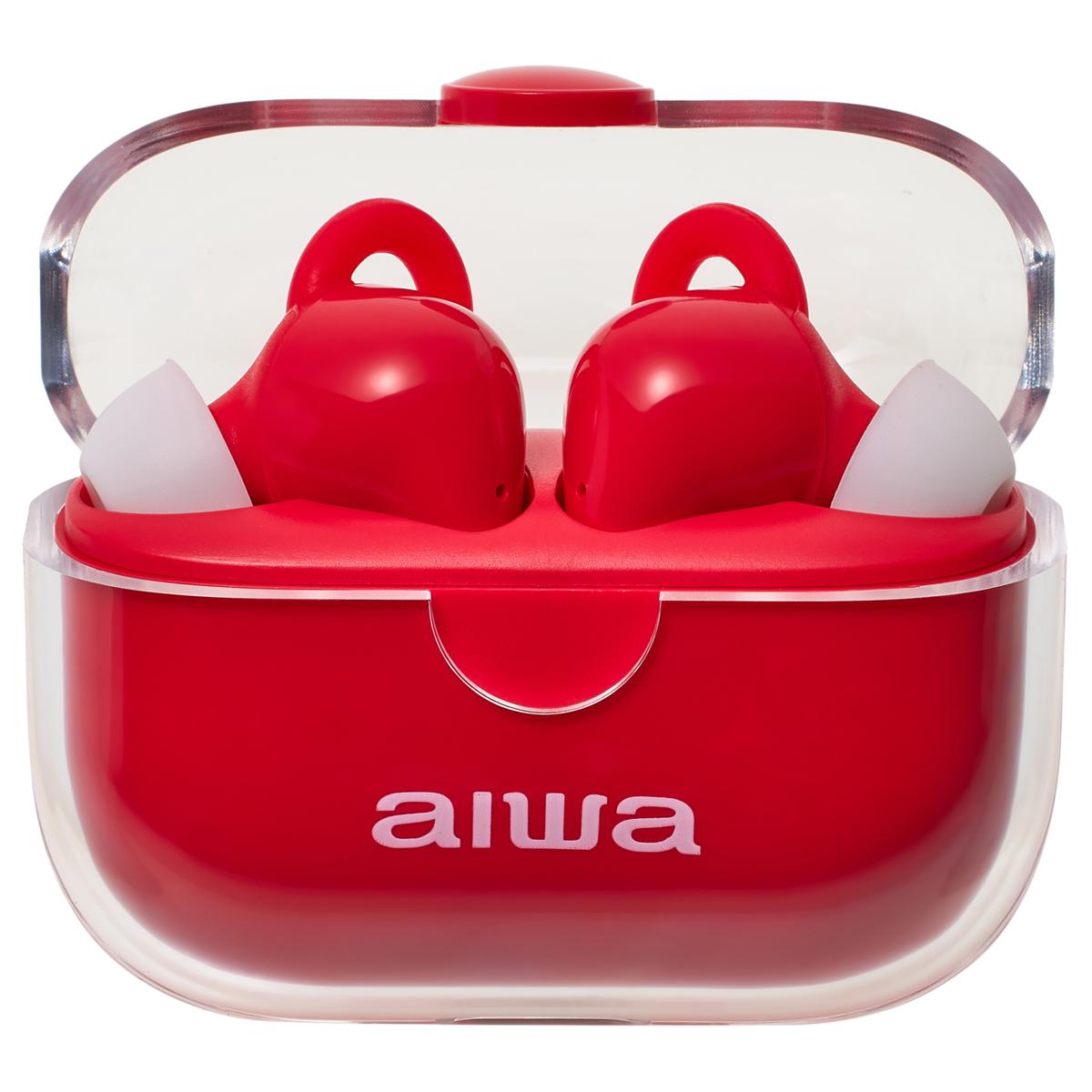 Aiwa Wireless Water Resistant Dual Microphone Bluetooth Earbuds