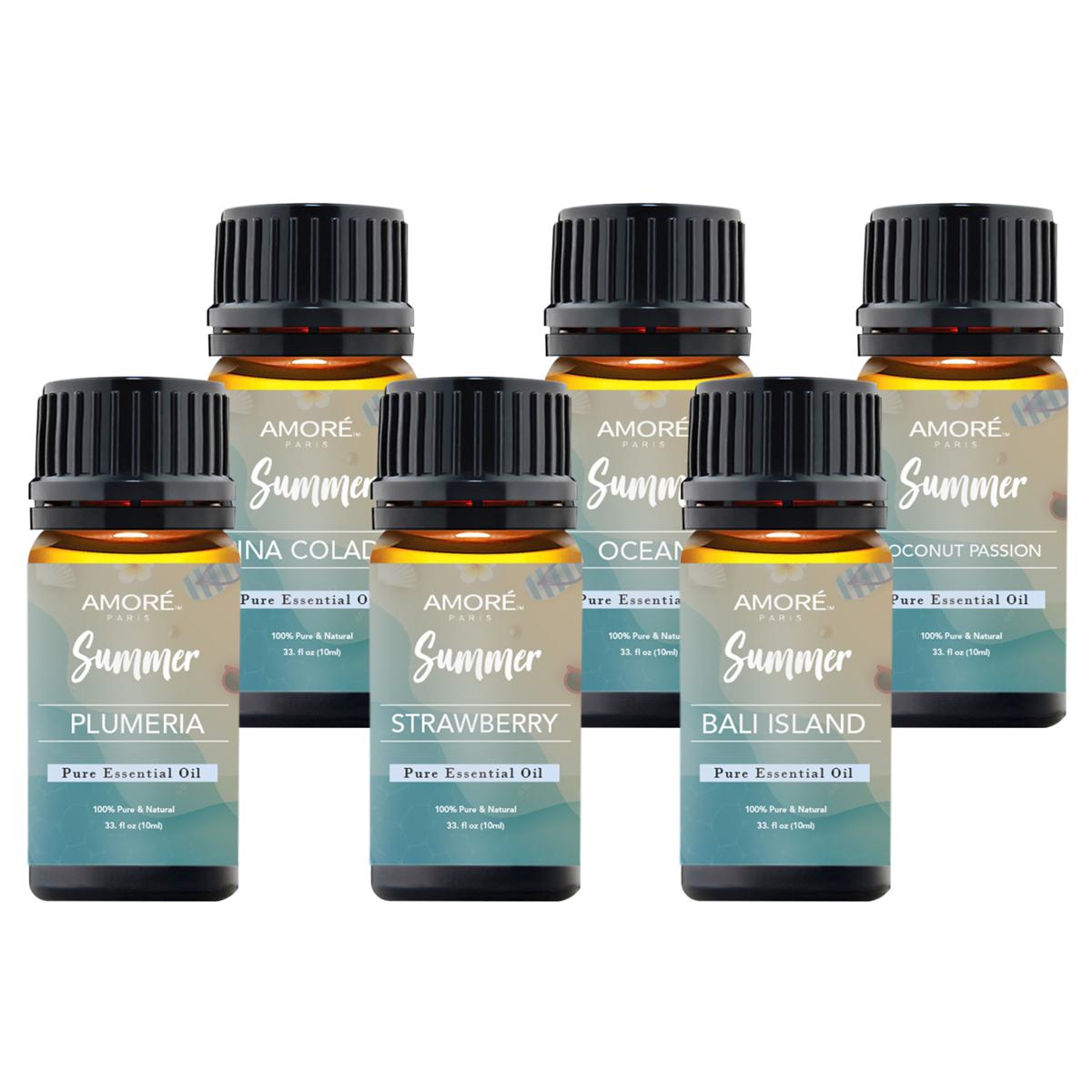 Amore 100% Pure Therapeutic-Grade Aromatherapy Essential Oils (6-pack)