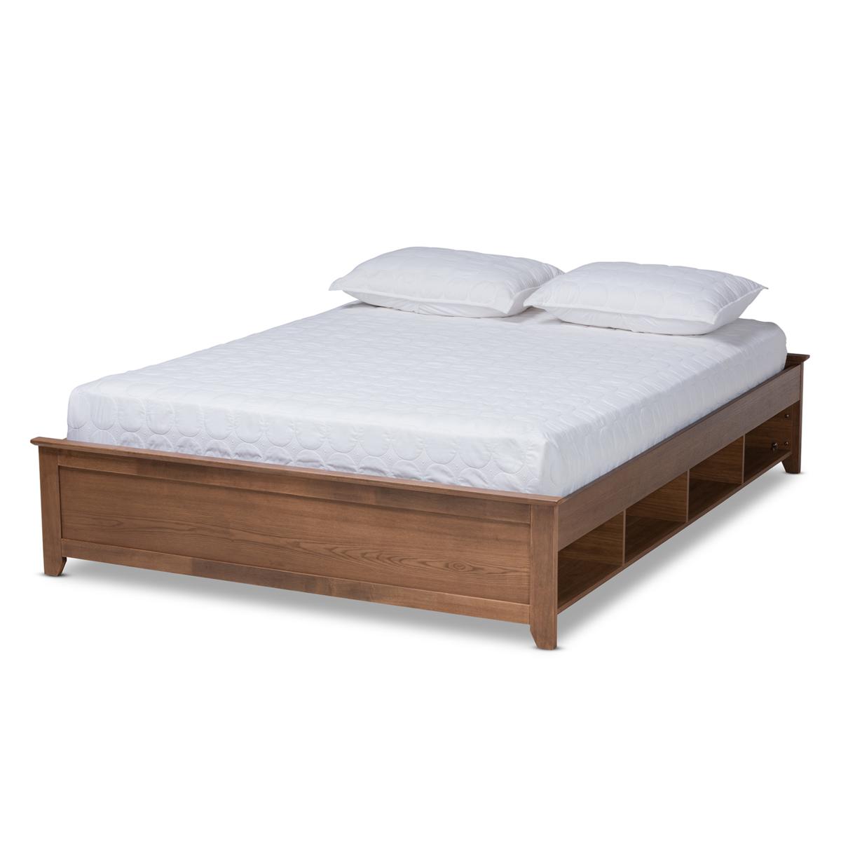 queen bed frame with built in storage