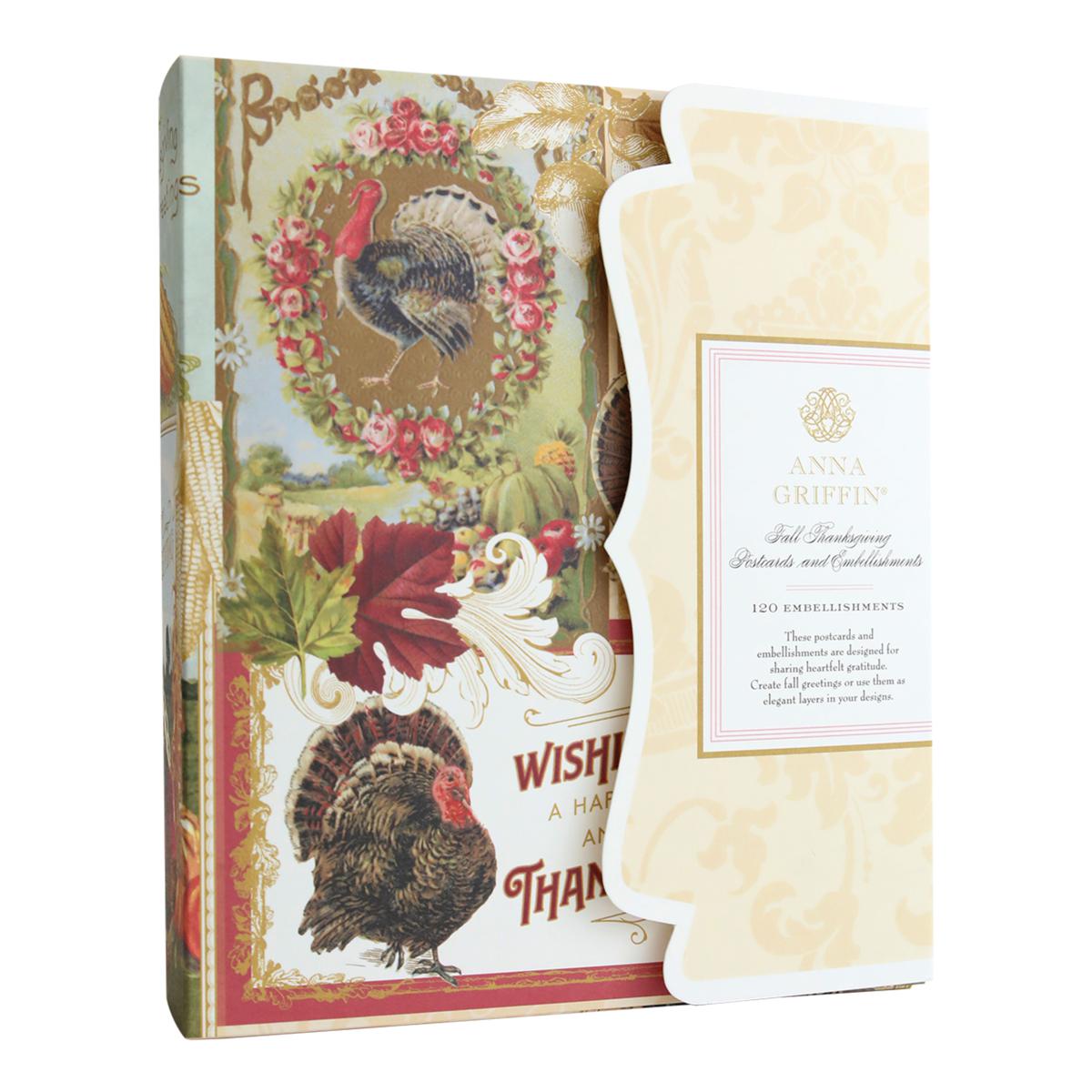 Anna Griffin® Fall & Thanksgiving Postcards and Embellishments Set