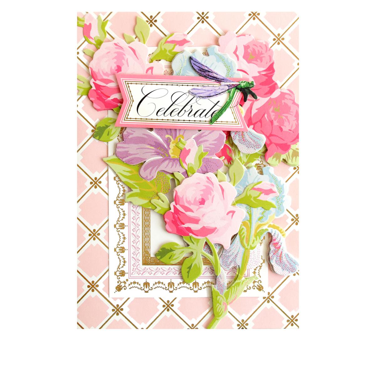 Carolines Treasures Letter S Flowers Pink & Teal Green Initial