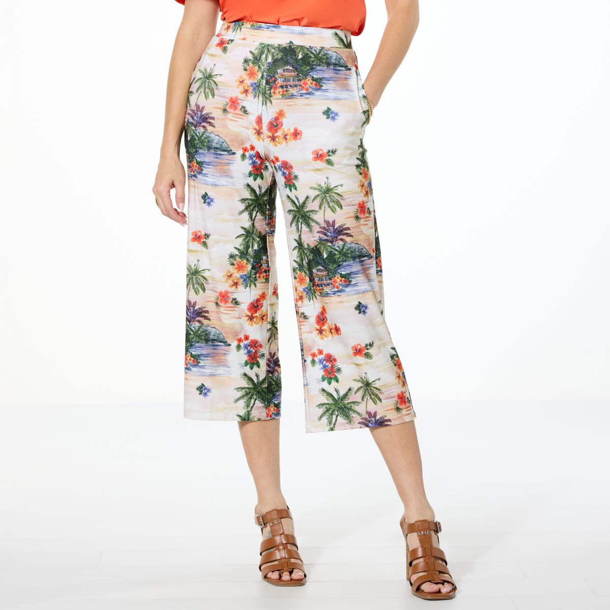 Antthony 2-piece Textured Sleeve Top & Pull-On Crop Pant Set