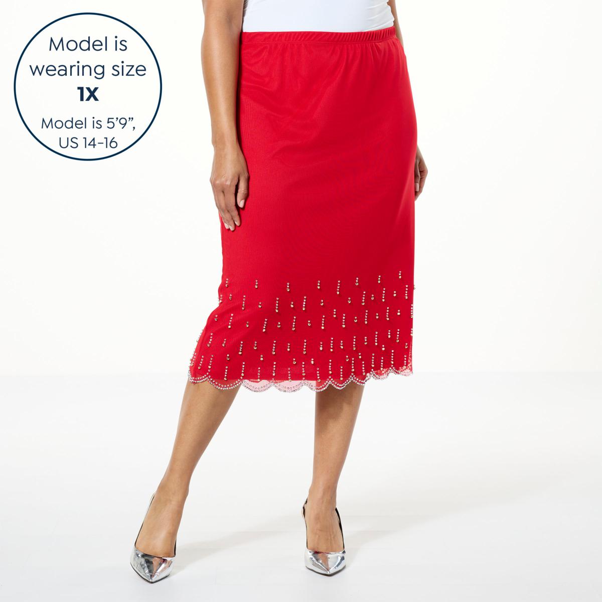 Plus size clearance pencil skirt qvc