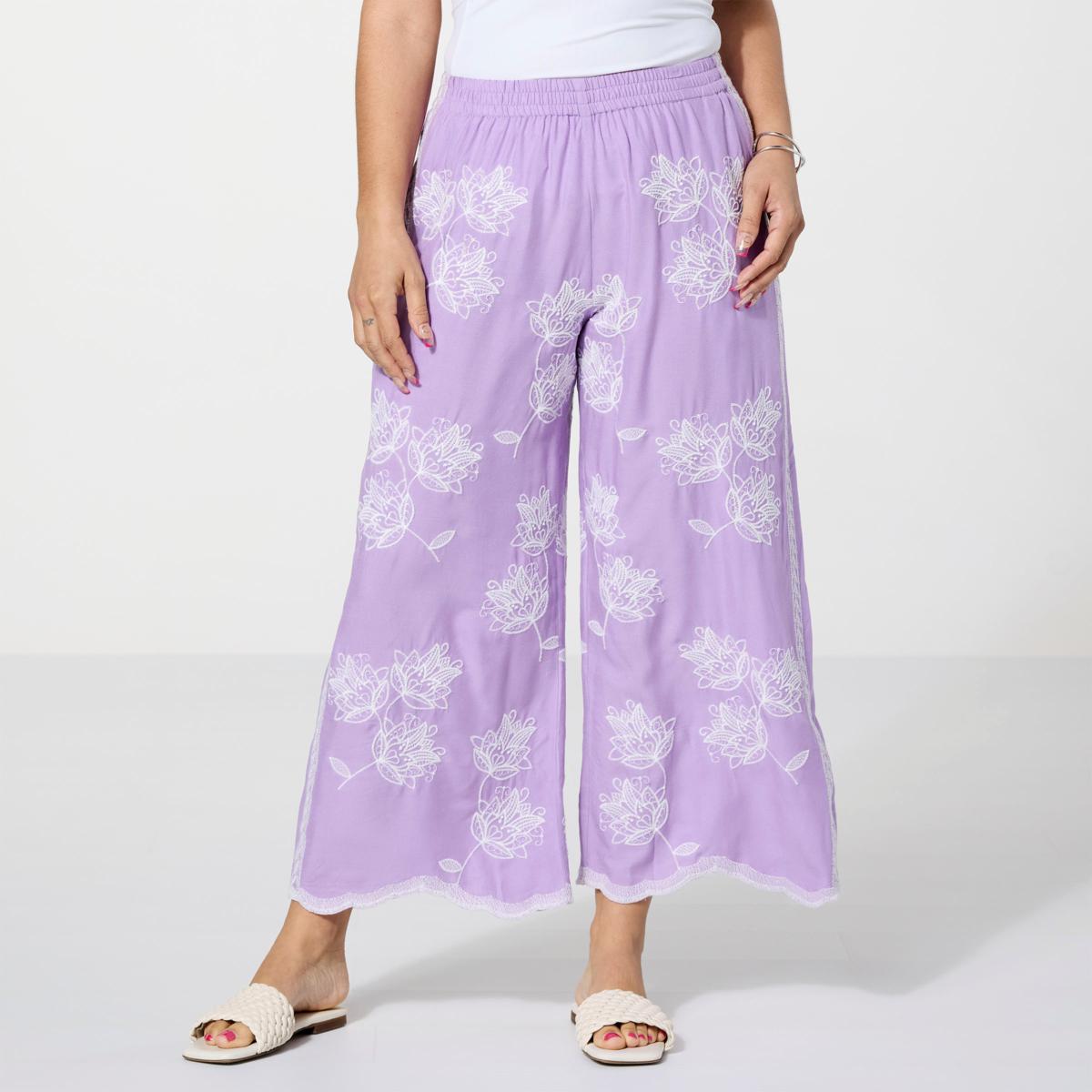 パンツ   SS24 PANTALONE (K20K20630532 1AP) Antthony Embroidered Scalloped Edge Pull-On Pant - 22653964