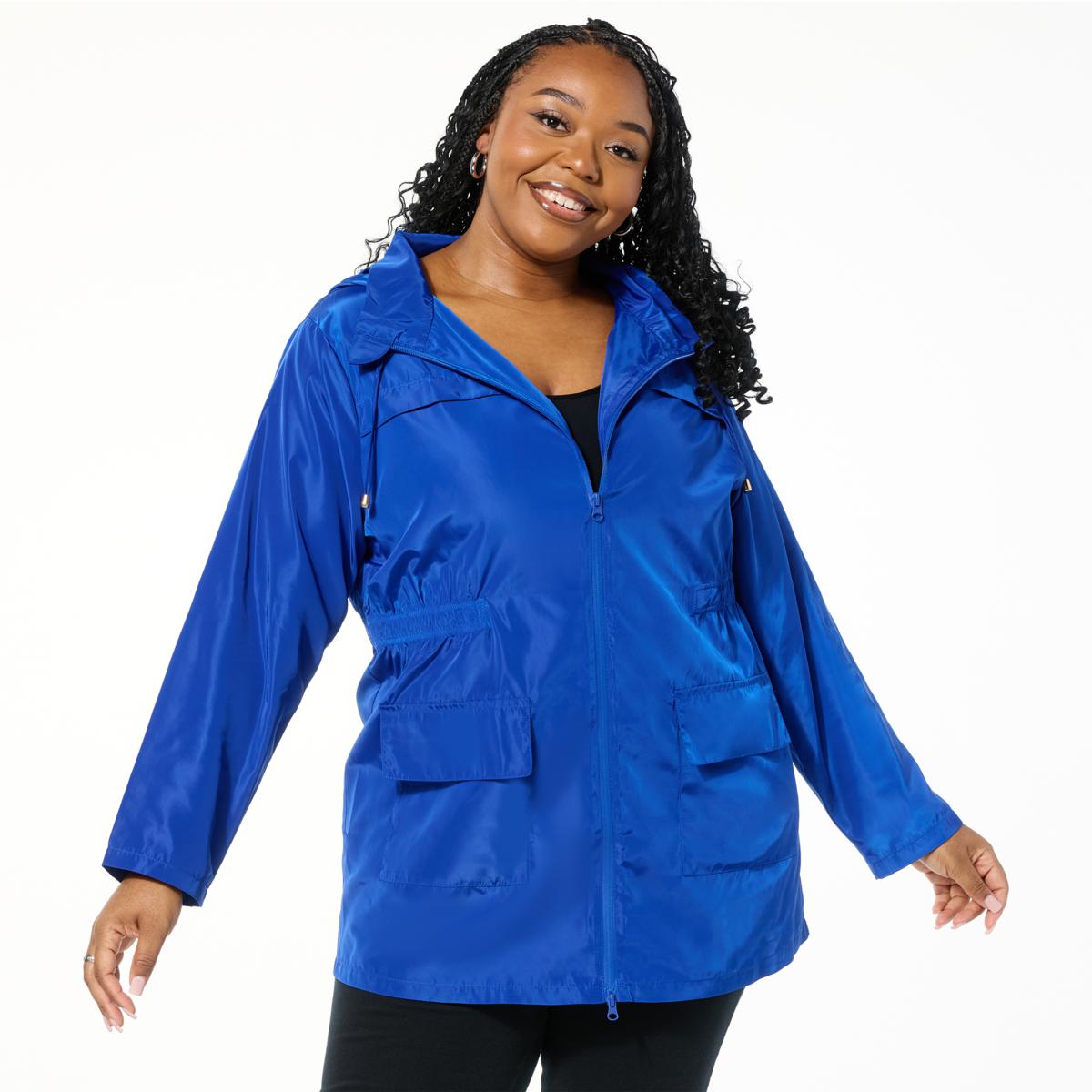 Antthony Hooded Water-Repellent Rain Jacket | HSN