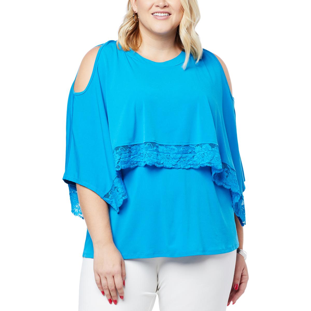 Plus size 2024 cold shoulder tops