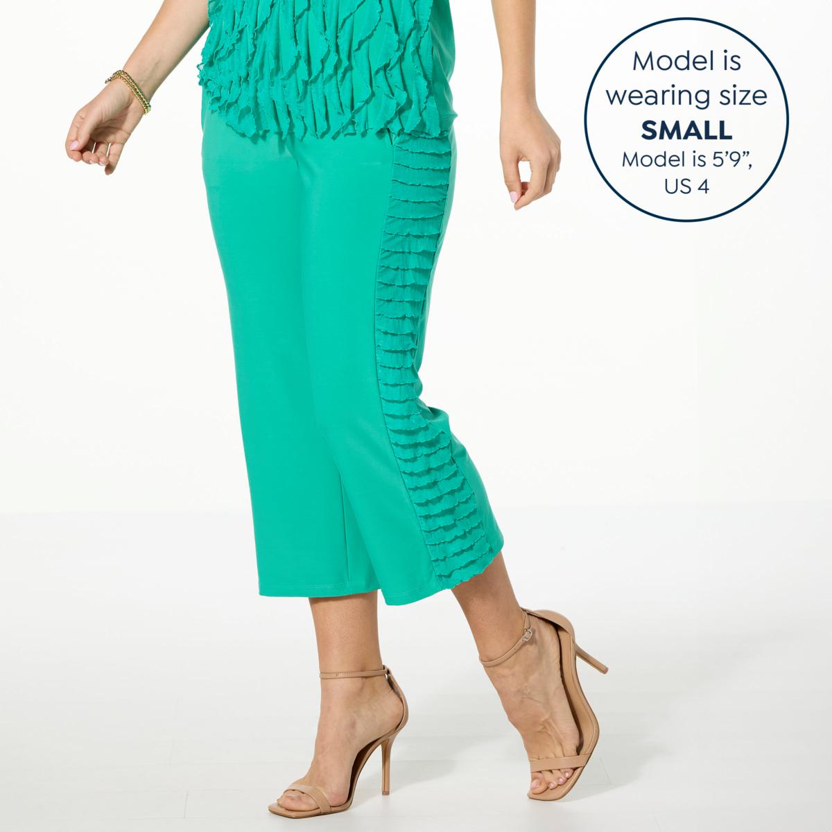 Antthony Side Panel Ruffle Gaucho Pant - 22925954 | HSN