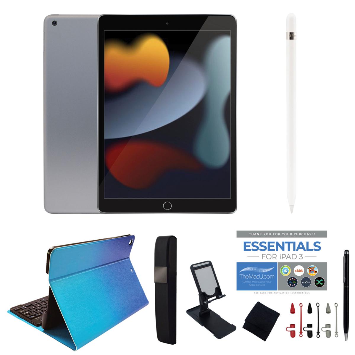 Apple iPad 10.2" Gen 9 256GB Space Gray Bundle with Apple Pencil