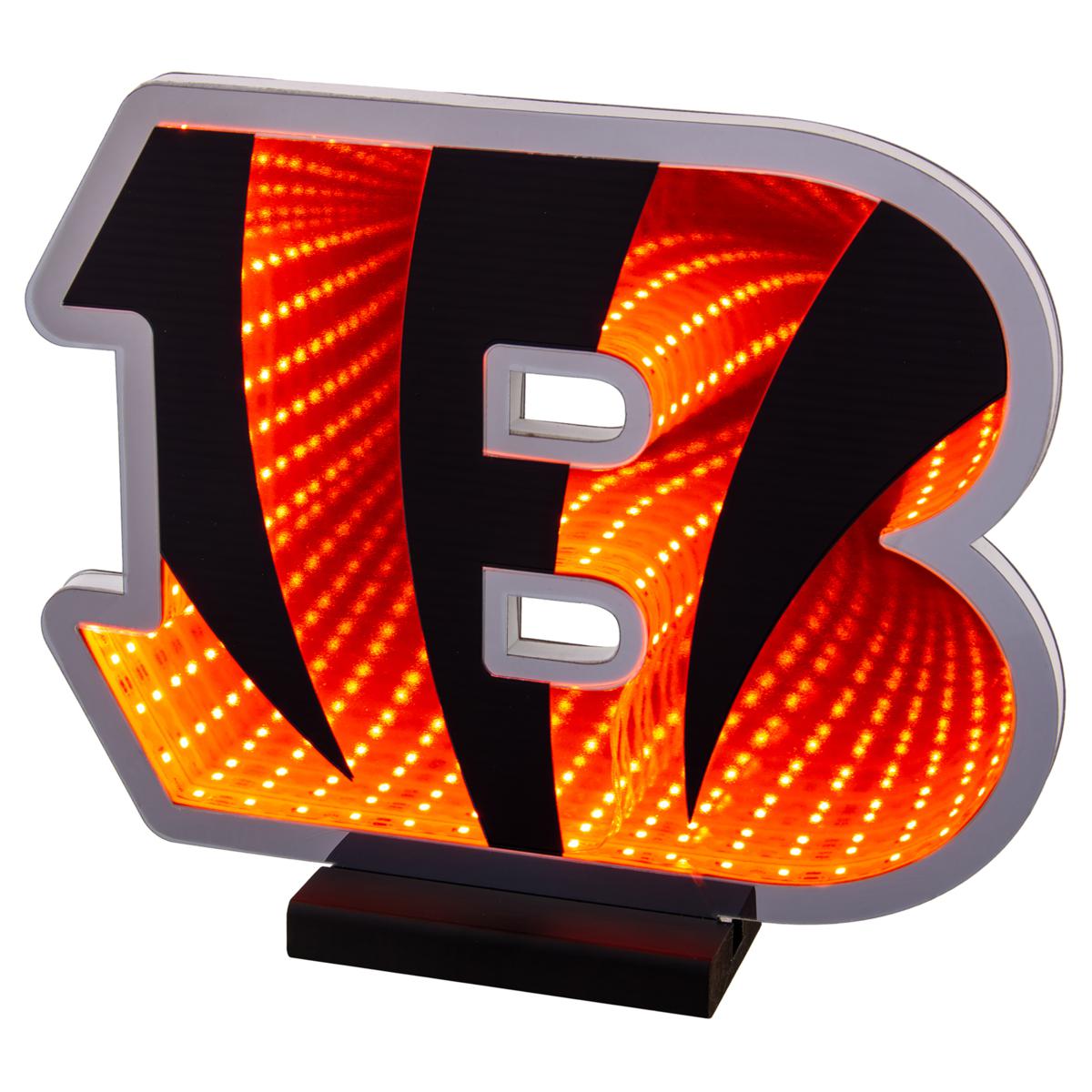 As Is Officially Licensed NFL LED Logo Infinity Light - Bengals | HSN