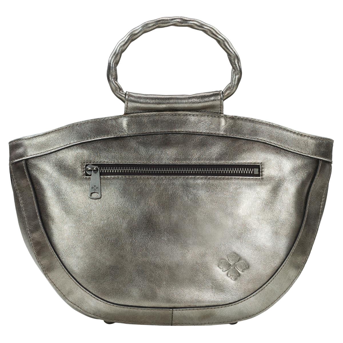 Patricia Nash gray outlets foil leather bag