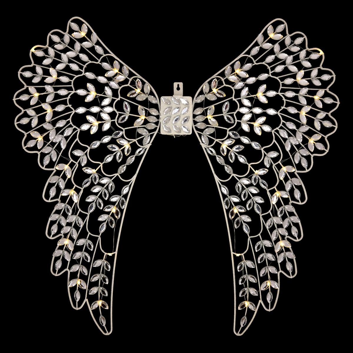 august & leo Jeweled Lit Angel Wings | HSN