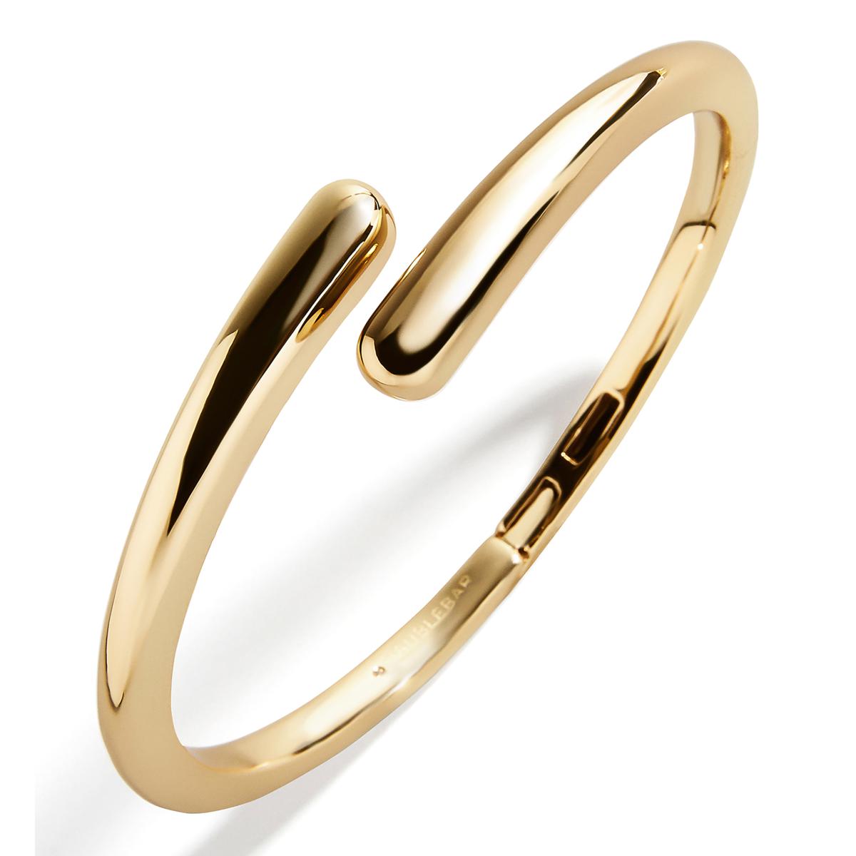 BAUBLEBAR Ashton Goldtone Hinged Bypass Cuff Bangle Bracelet