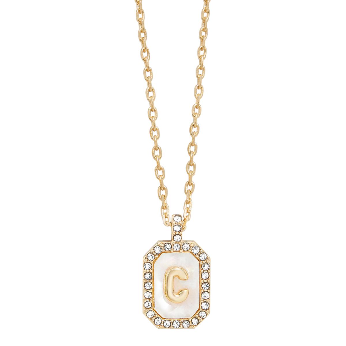 Pavé initial hot sale collar necklace baublebar
