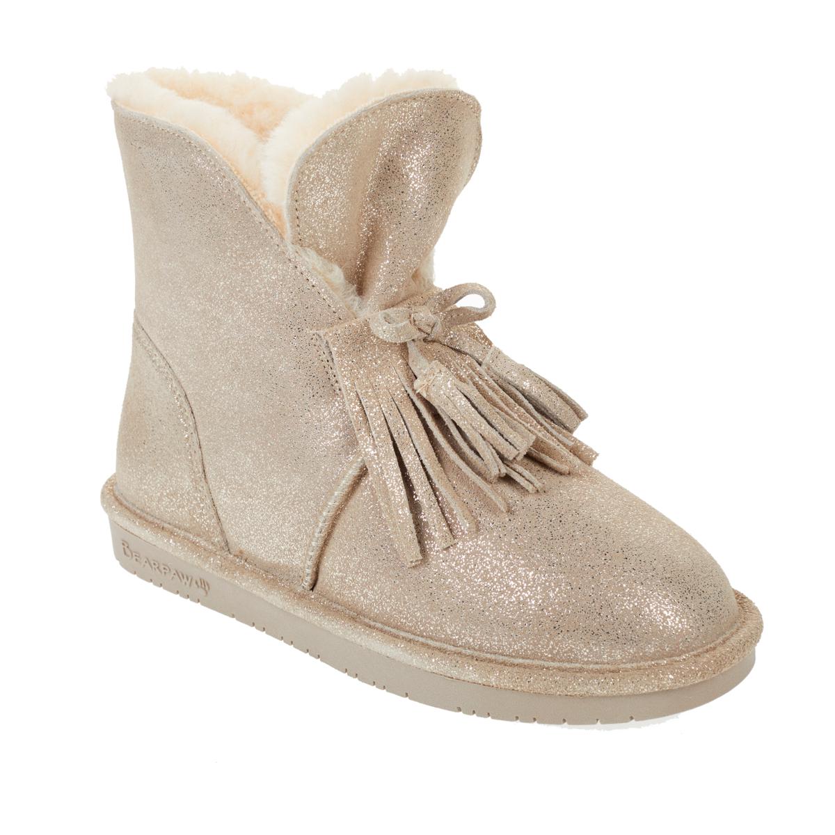 BEARPAW Christie Suede Water- and Stain-Repellent Bootie - 9176971