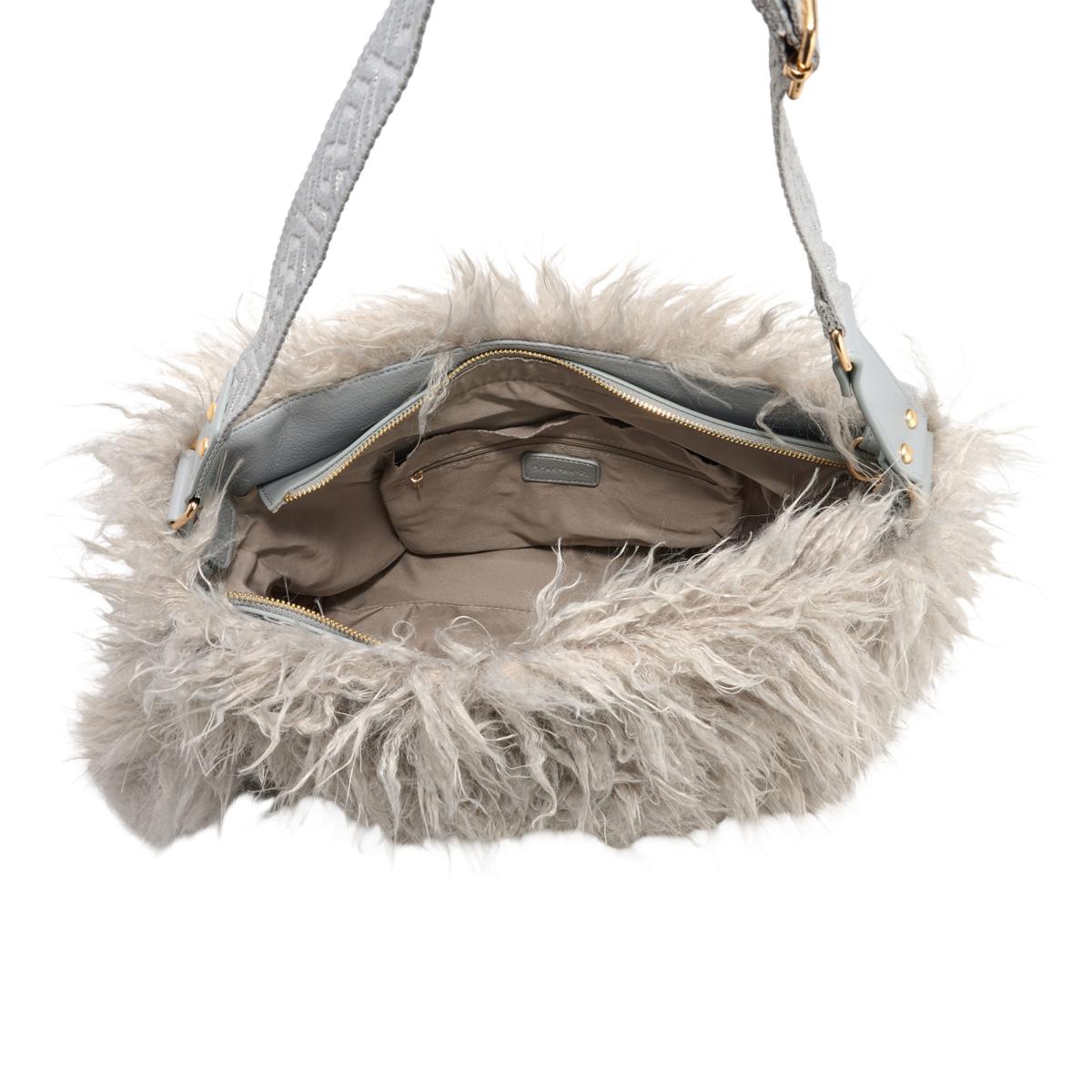 BEARPAW® Curly Faux Fur Hobo Bag | HSN