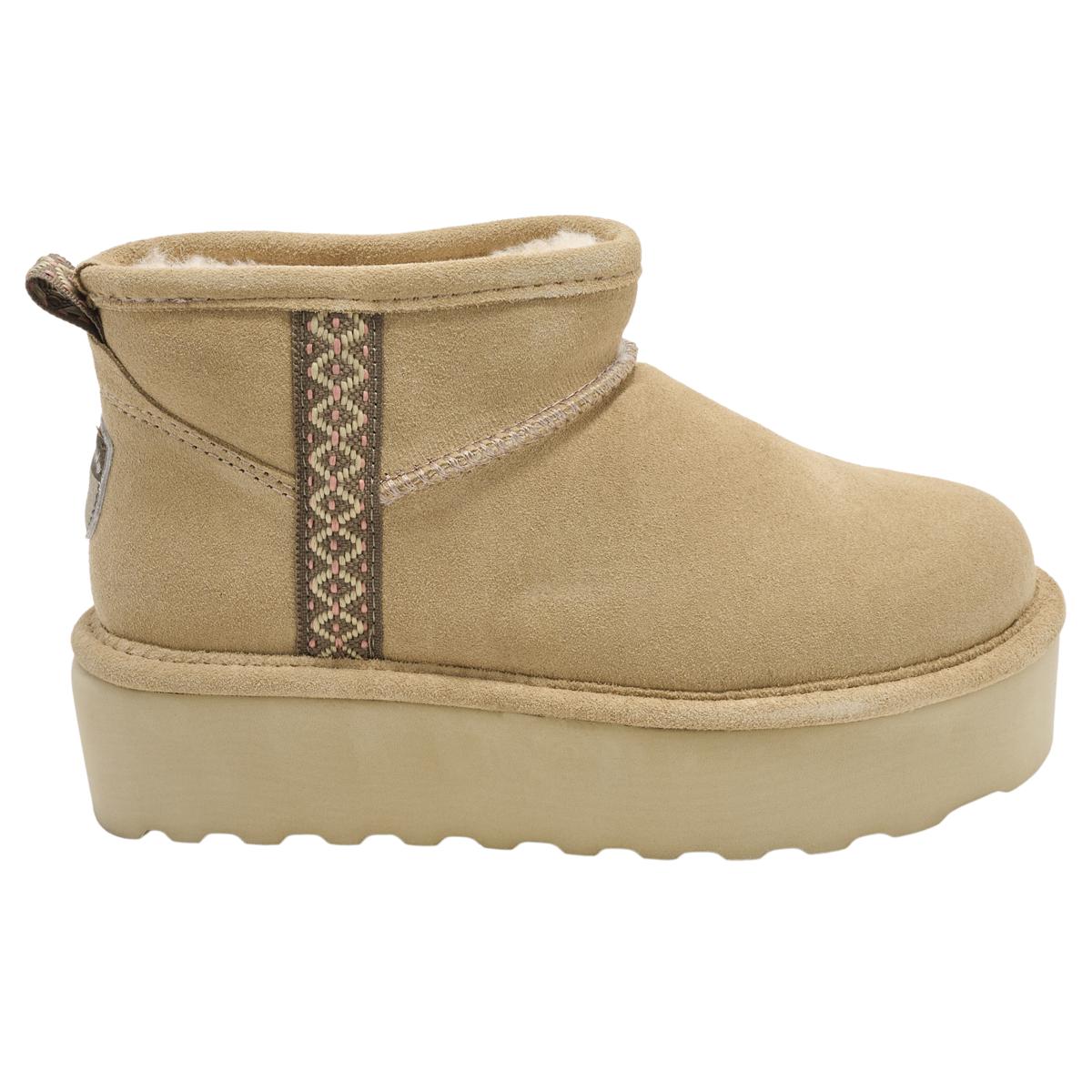 BEARPAW® Retro October Suede Platform Ankle Boot | HSN