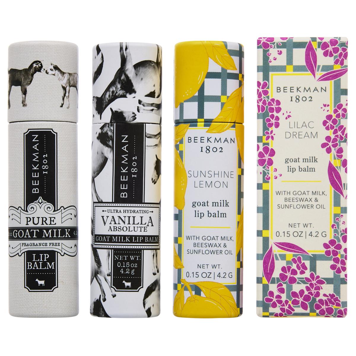 Beekman 1802 Goat Milk 4-Piece Assorted Lip Balm Collection - 22065859 ...