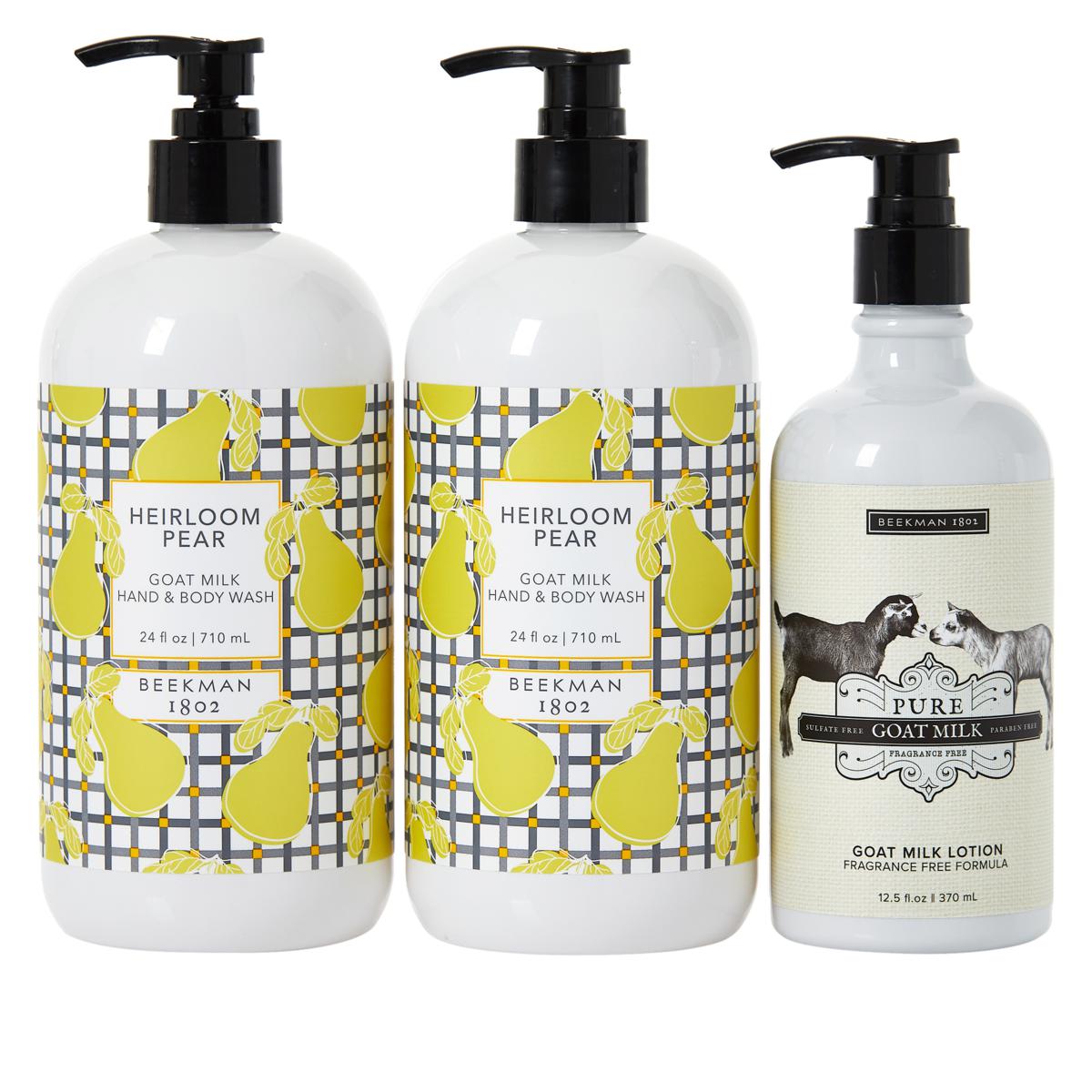 Beekman 1802 Heirloom Pear Supersize Goat Milk Hand & Body Wash Set