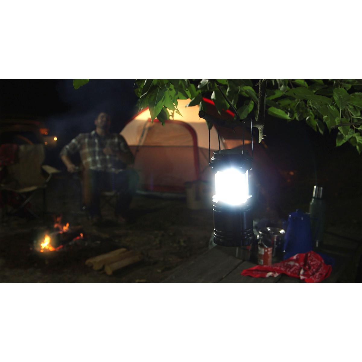 LED Pop Up Camping Lantern with a Flame Effect - Camping Lanterns