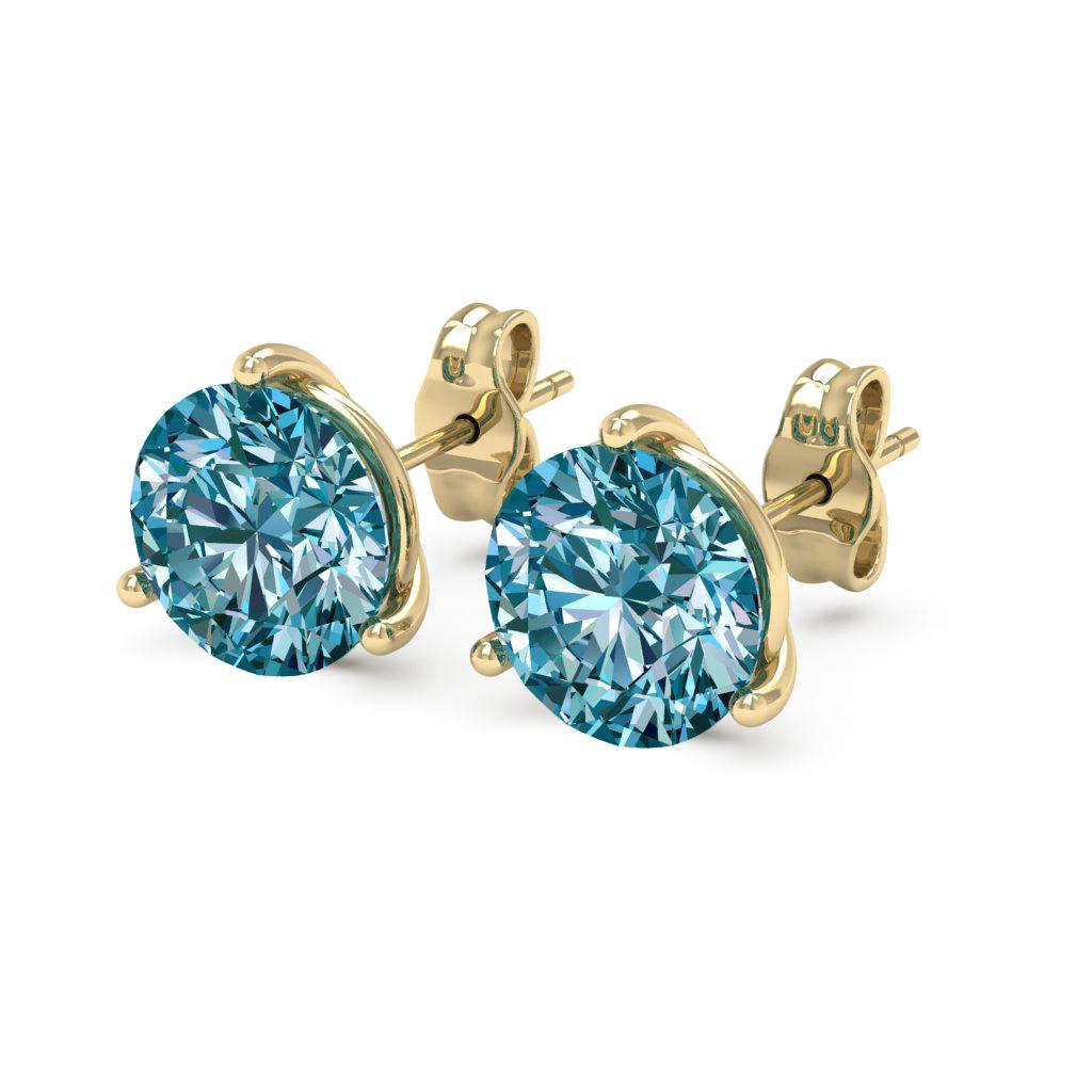 blue moissanite earrings