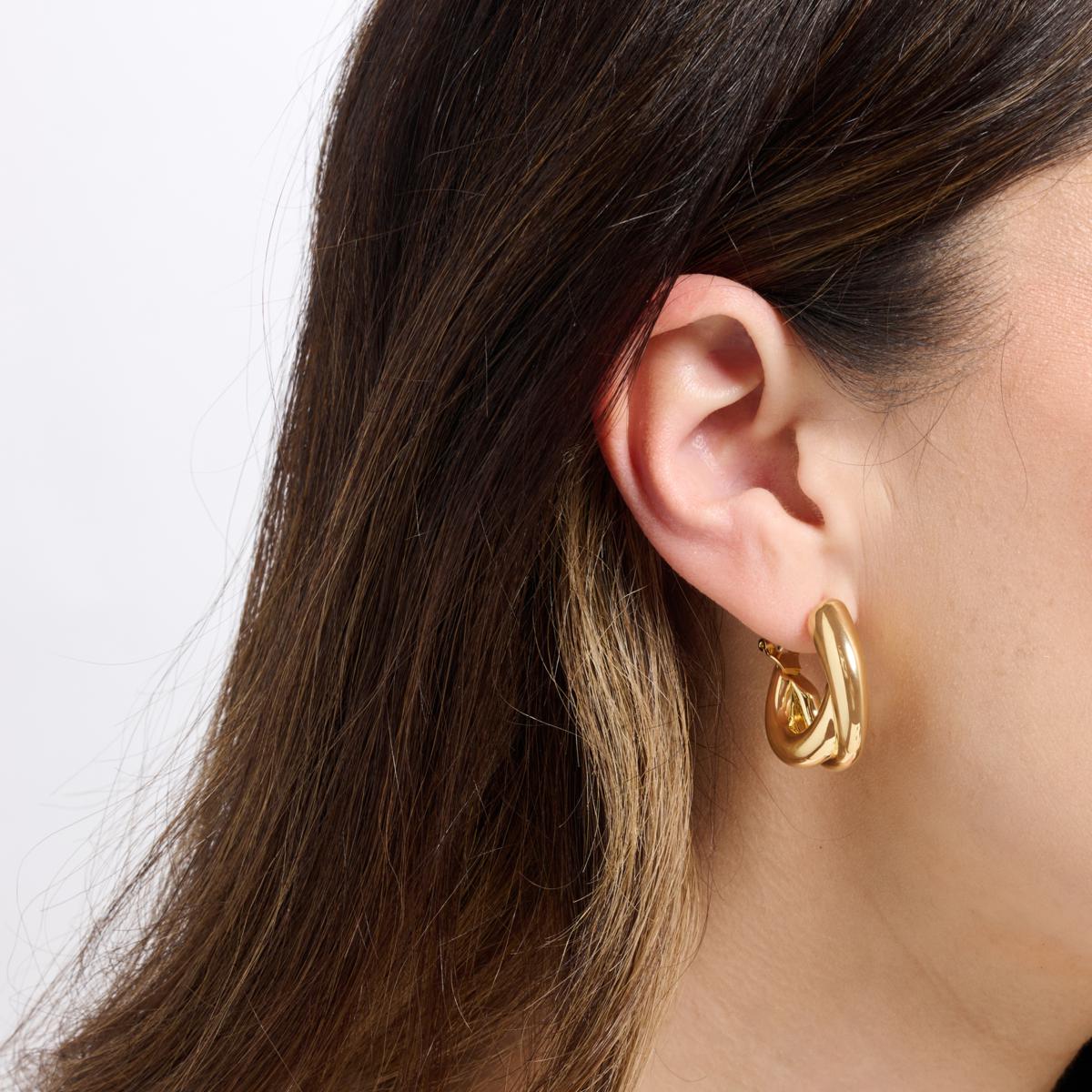 Bellezza Bronze Electroform Crossover Earrings | HSN
