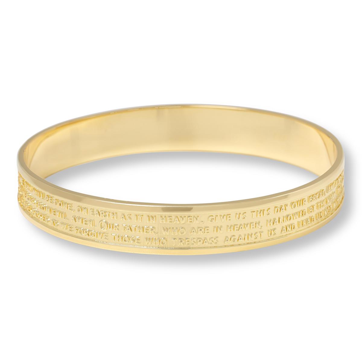 Bellezza Bronze Lord's Prayer Slip-On Bangle Bracelet