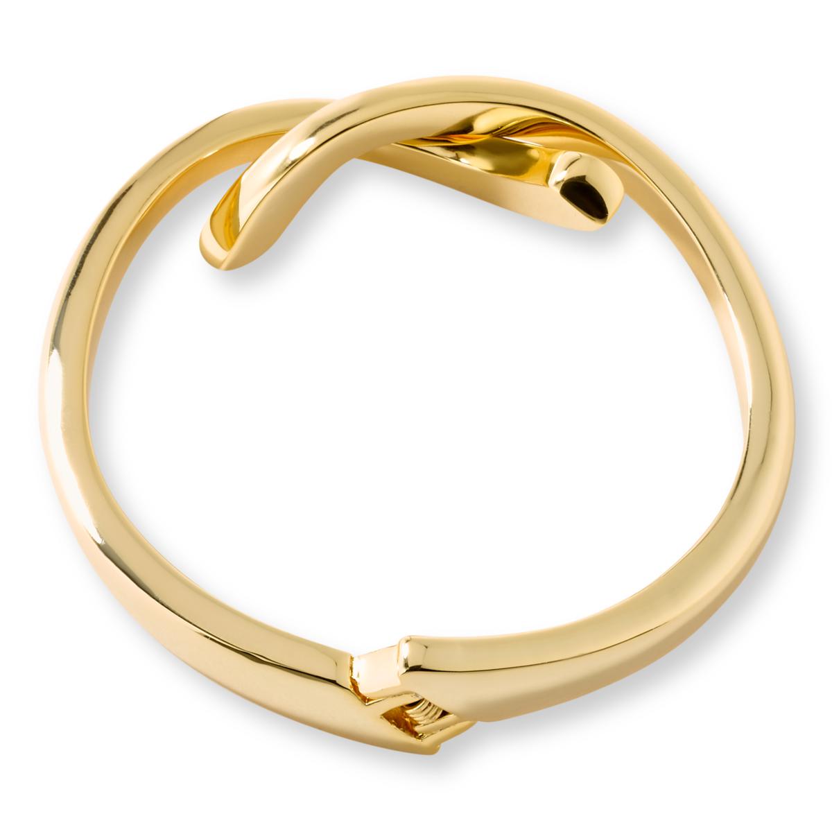 Bellezza Bronze Open Knot Bypass Hinged Bangle Bracelet | HSN