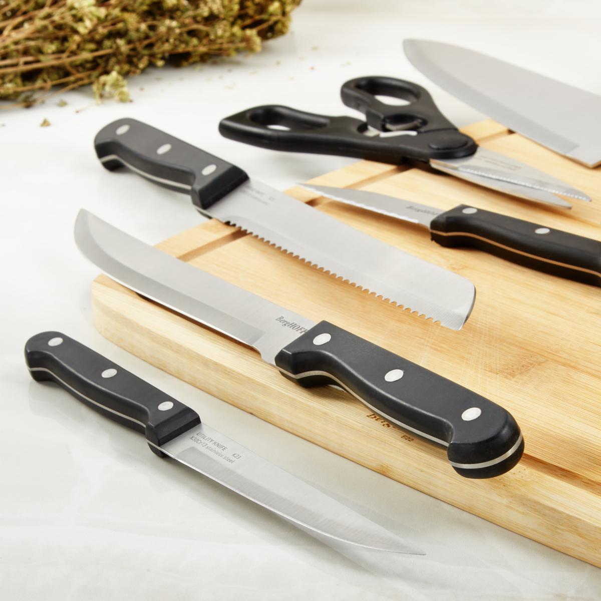 Berghoff DiNA Pica 7pc Stainless Steel Knife Block Set | HSN