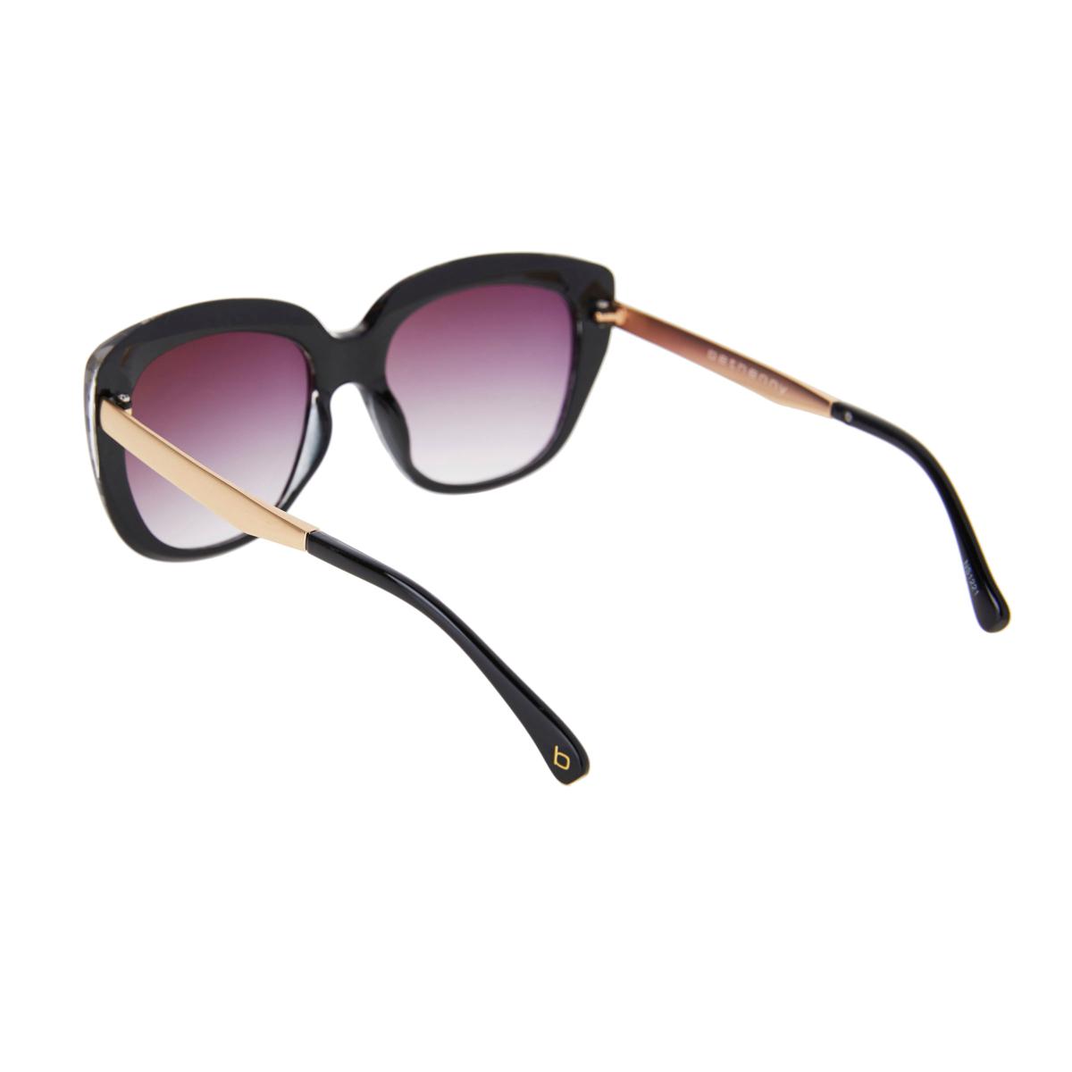 Bethenny Square Cat-Eye Sunglasses with Case and Cleaning Cloth