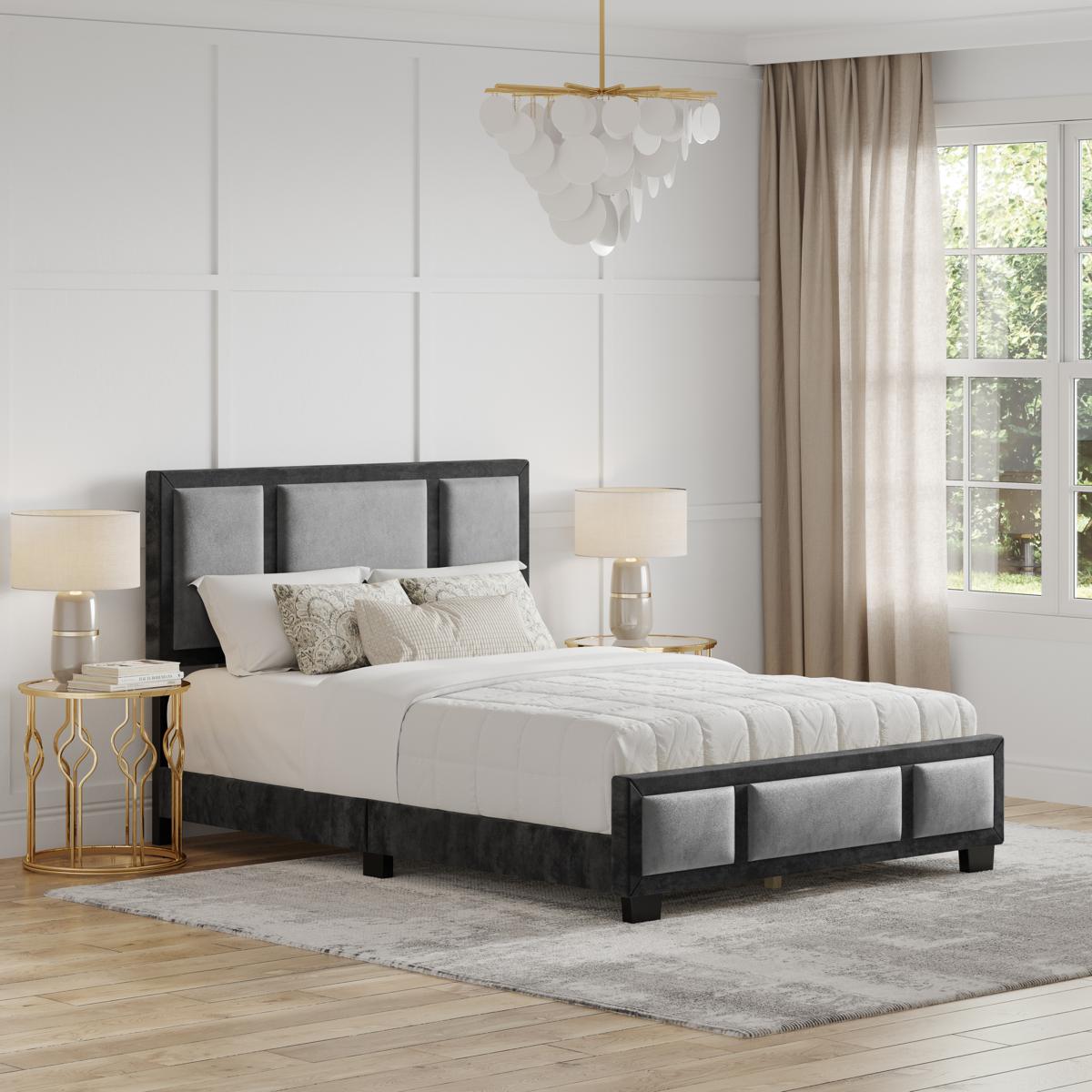 Boyd Sleep Bavaria Velour Platform Bed, Queen - 23225657 | HSN