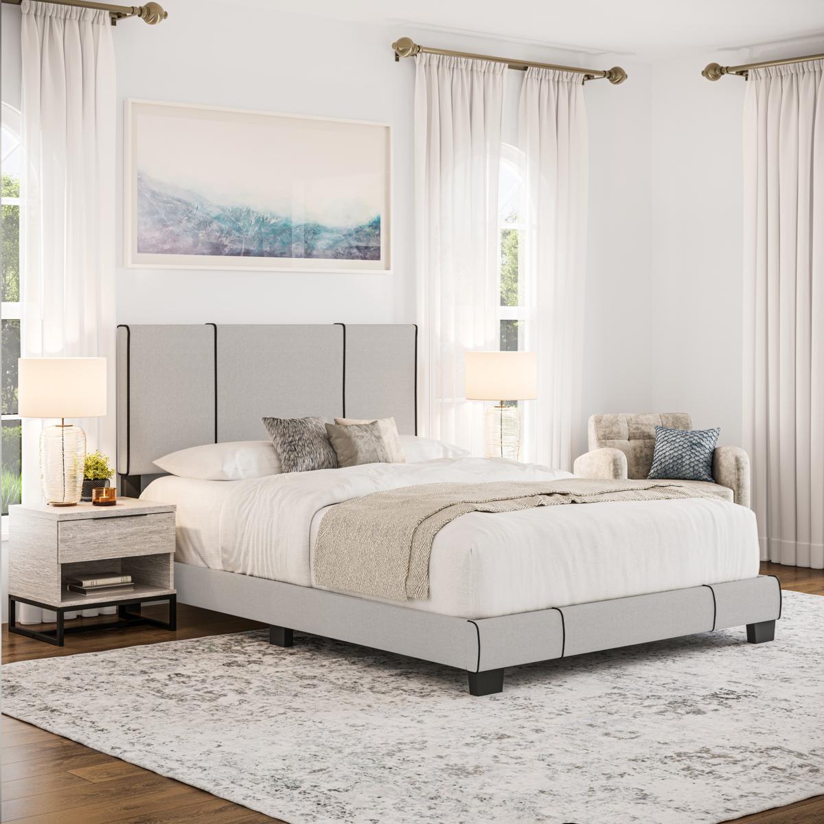 Boyd Sleep Lucena Linen Upholstered Bed Frame - 10092639 | HSN