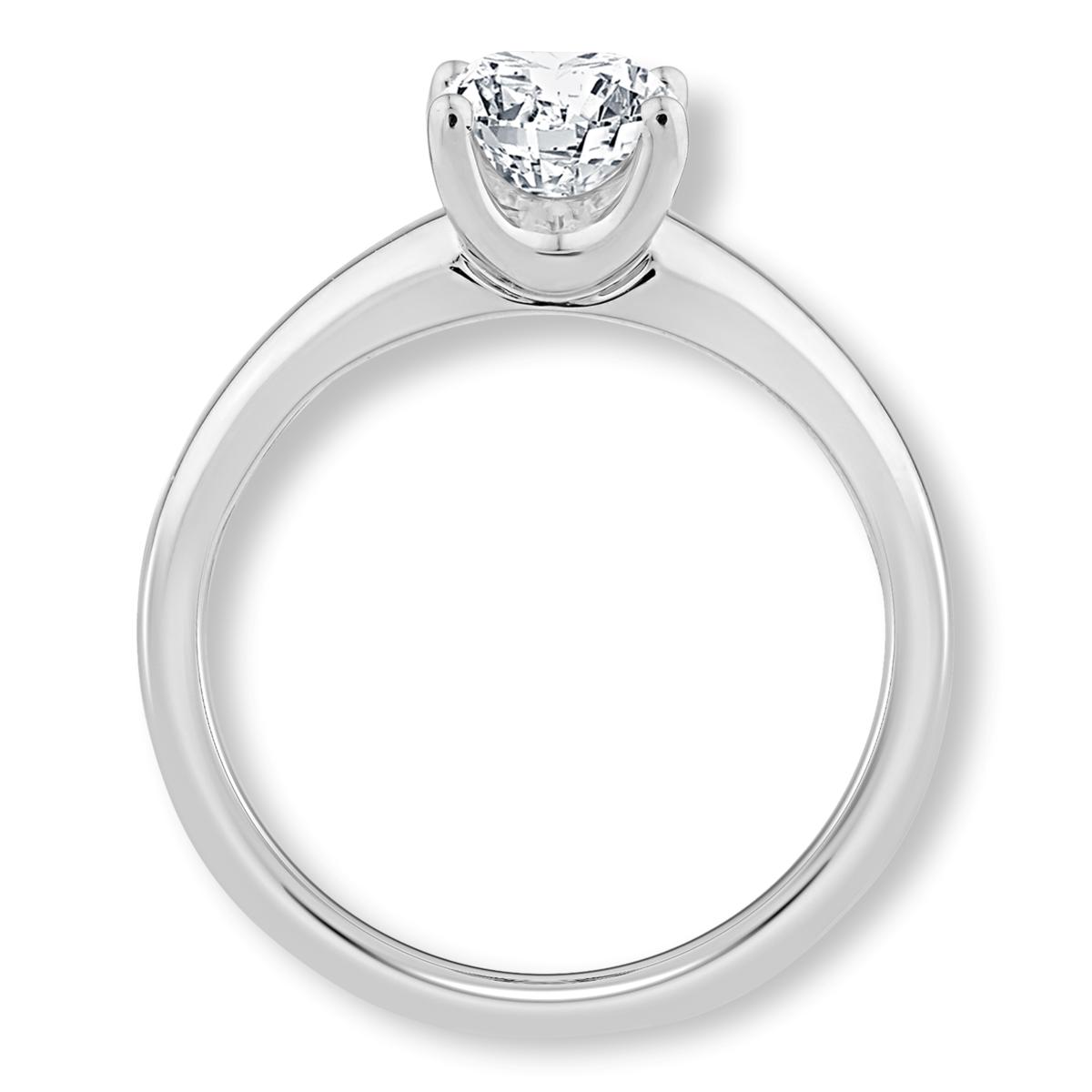 Bright Halo Lab Grown Diamonds 14K Gold 1.5ctw Cushion Tapered Ring - 23556802 | HSN