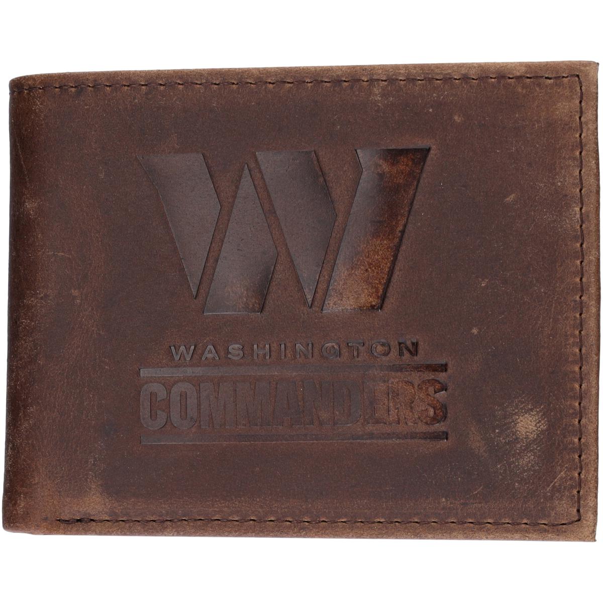 Brown Washington Commanders Bifold Leather Wallet