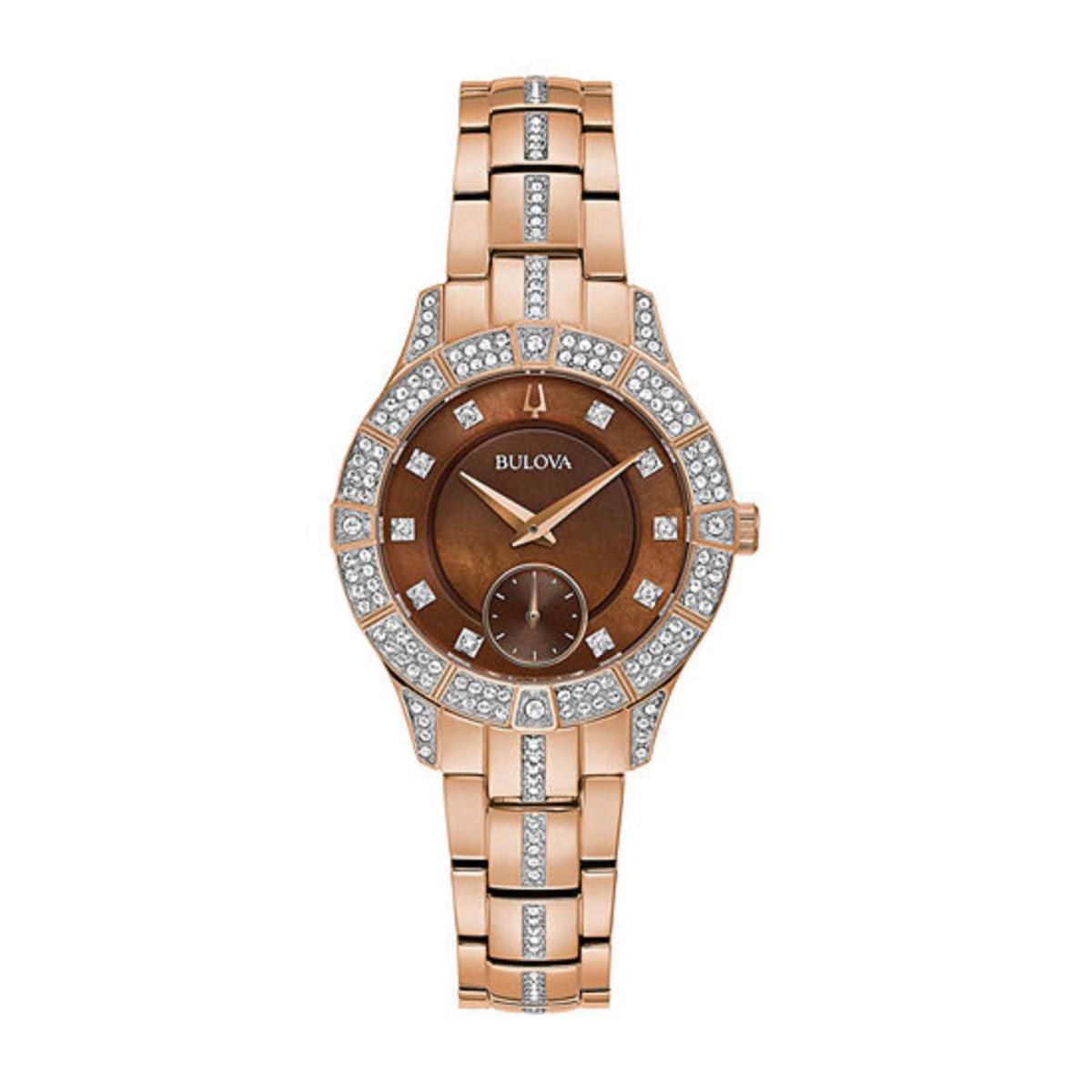 Bulova women's hotsell crystal bracelet watch