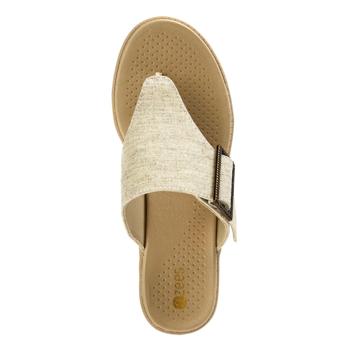 BZees Bay Machine Washable Linen Thong Sandal - 21894432 | HSN