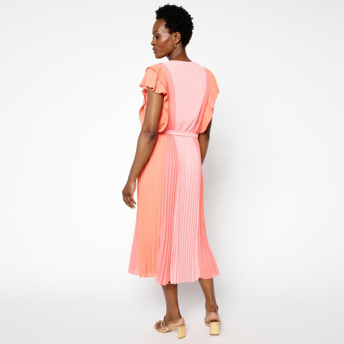 C Wonder by Christian Siriano Pleated Ruffle Dress | HSN C Wonder by Christian Siriano Pleated Ruffle Dress | HSN