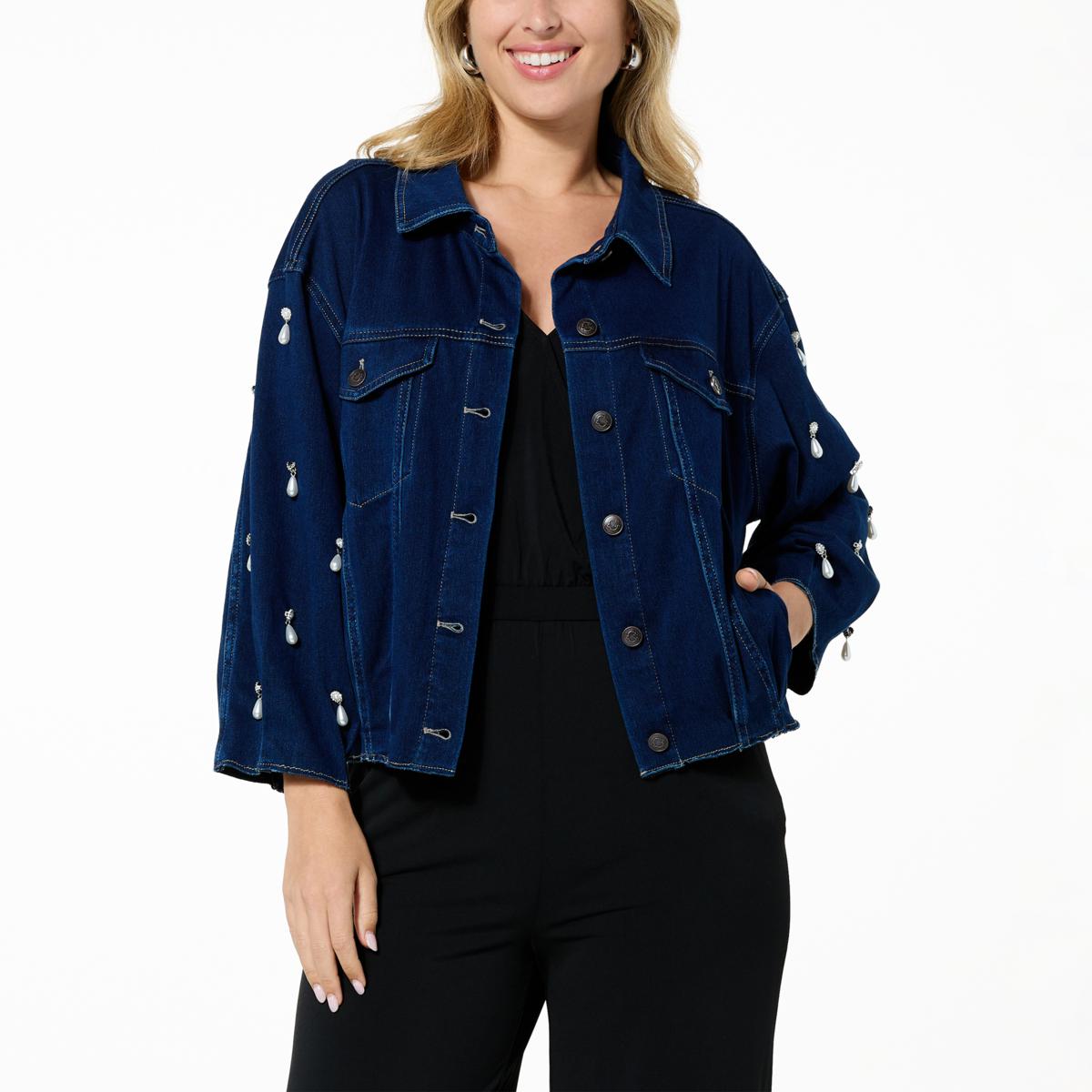 C Wonder Embellished Stretch Twill Jacket - 21154721 | HSN