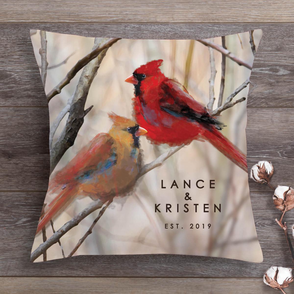 Throw Pillow Cover, Northern Cardinal Male Red Bird Pillow, Cute Pillo –  georgemillerart