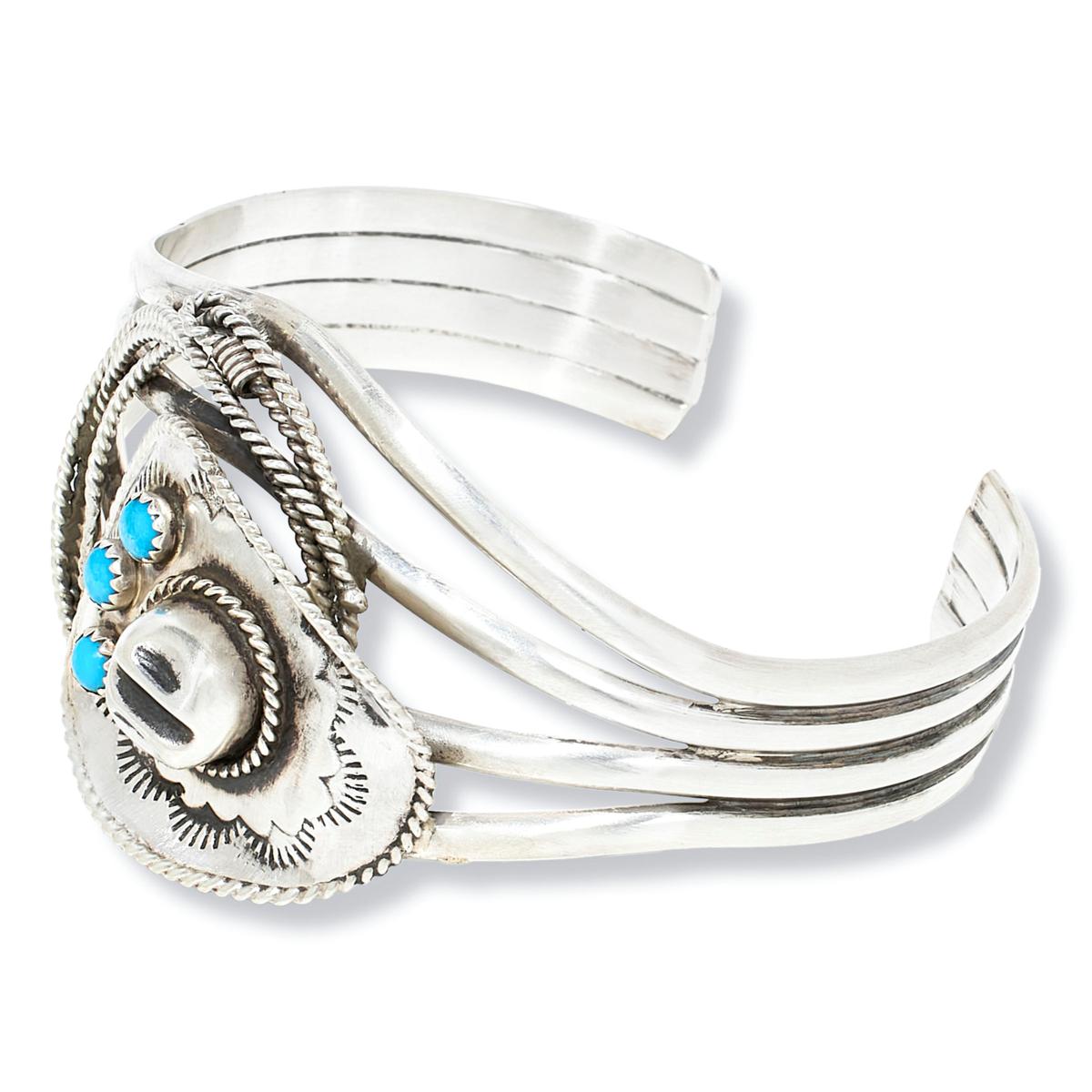 Cowboy Hat And Lasso Native American Navajo Turquoise Sterling Silver Bracelet Cuff Cowboy Hat And Lasso Native American Navajo Turquoise Sterling Silver Bracelet Cuff